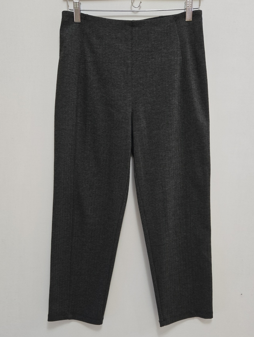 Liverpool Herringbone Pull On Trouser Pants 6 Petite Straight Taper Crop Ankle